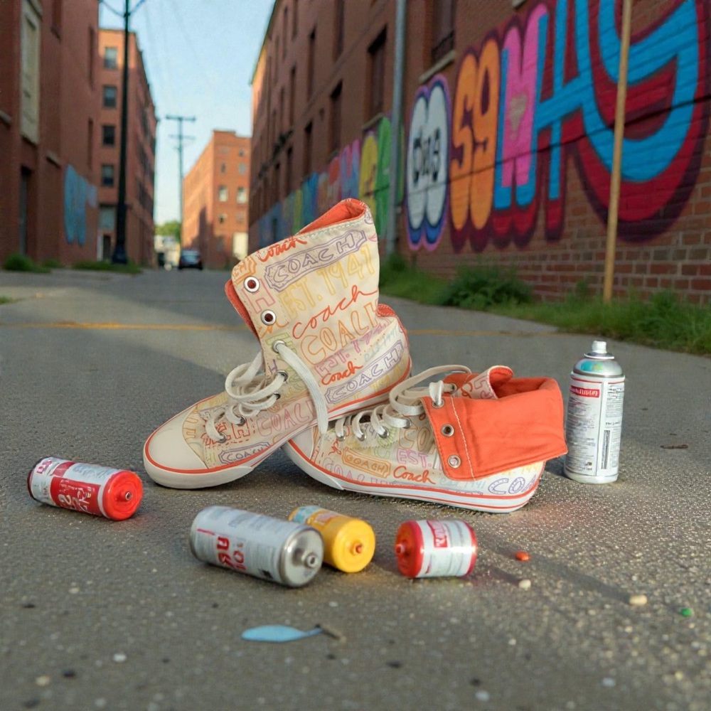 Vintage High-Top Y2K Coach Sneakers